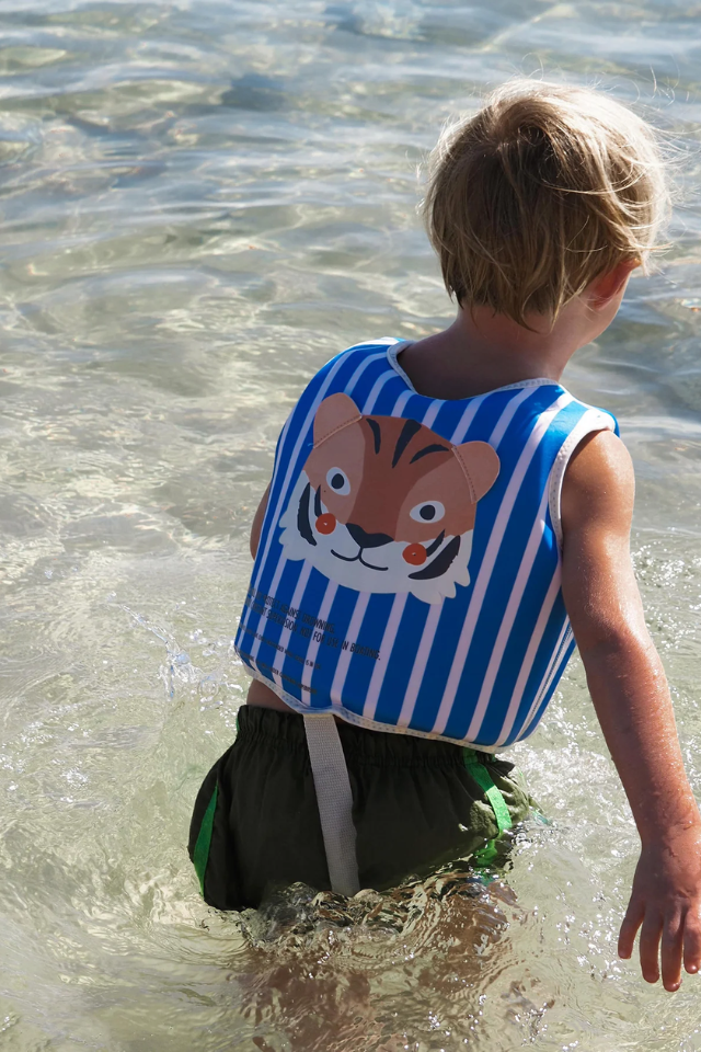 Sunnylife Kids Swim Vest - Tino the Tiger Blue
