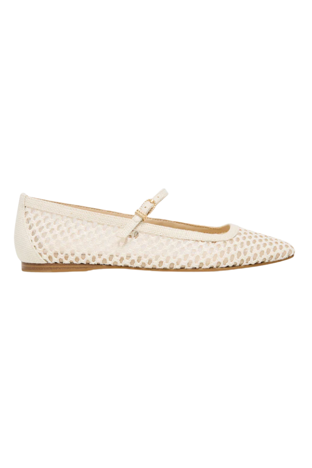 Dolce Vita Reyes Ballet Flats - White Woven