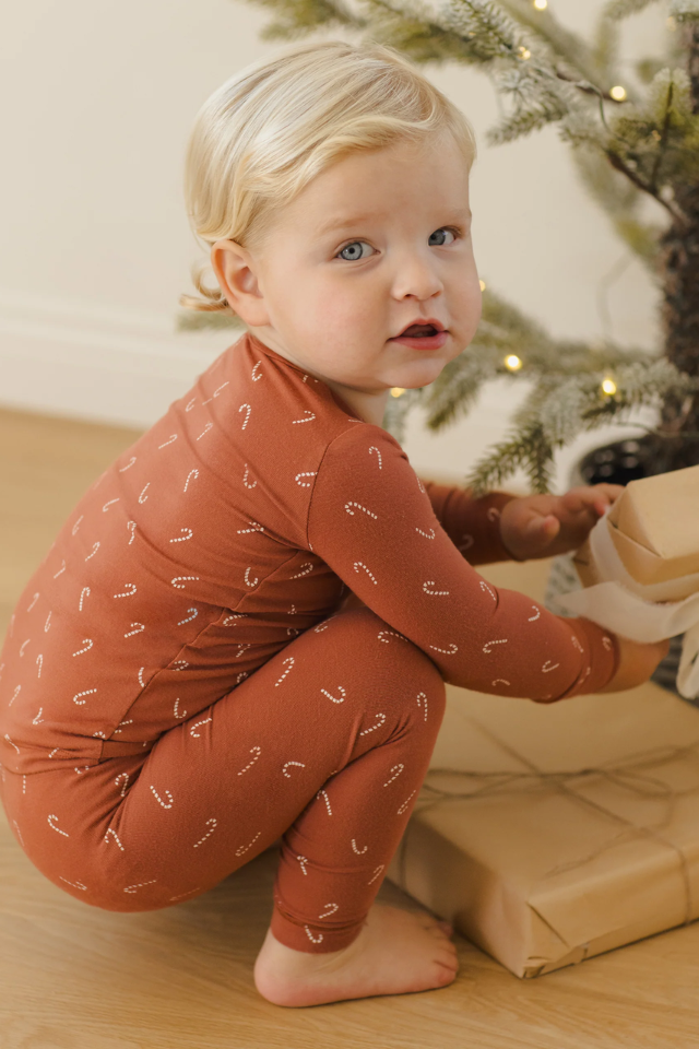 Quincy Mae Bamboo Pajama Set - Candy Canes