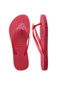 Havaianas Kids Slim Crystal Charm Sandal - Pink Fever