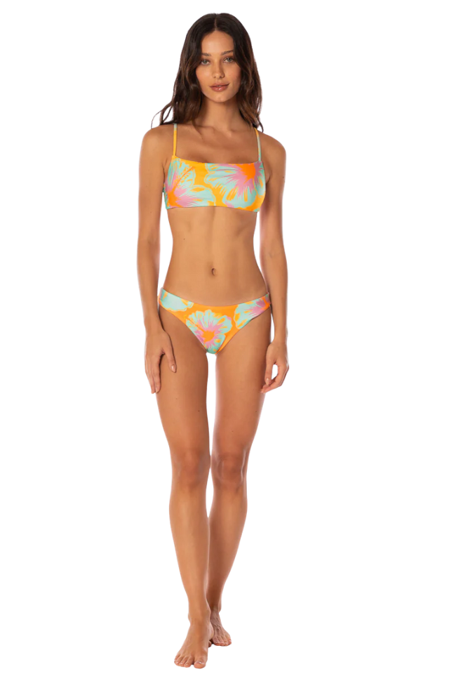 Maaji Hawaiian Floral Scape Top - Orange