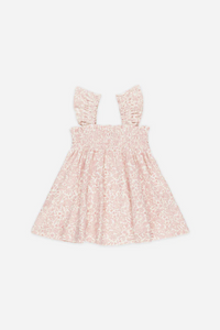 Quincy Mae Smocked Jersey Dress - Pink