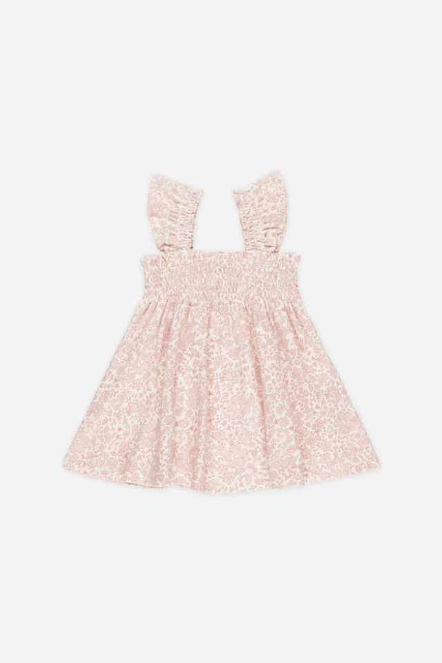 Quincy Mae Smocked Jersey Dress - Pink