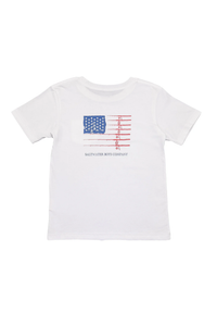 SWB Fishing Pole Flag Graphic Tee - White