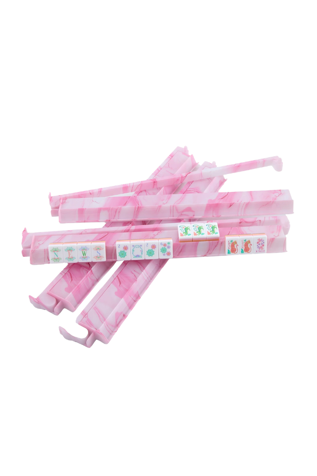 Oh My Mahjong Acrylic Rack & Pusher Set - Pink Quartz