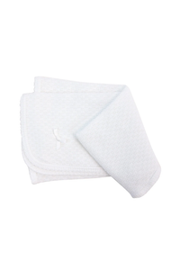 Paty White Knit Swaddle Blanket