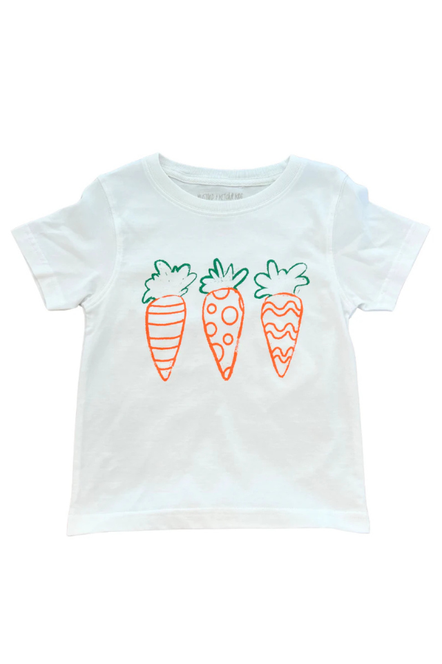 Mustard & Ketchup SS T-Shirt Carrot - White