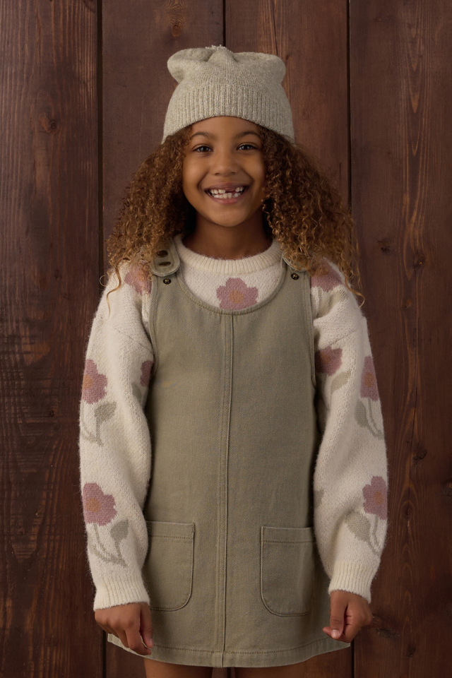 Rylee + Cru Odette Overall Dress - Dark Sage