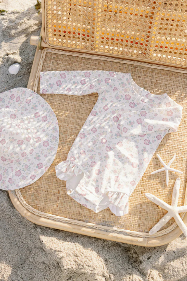 Quincy Mae Olivia Rashguard One-Piece - Bloom