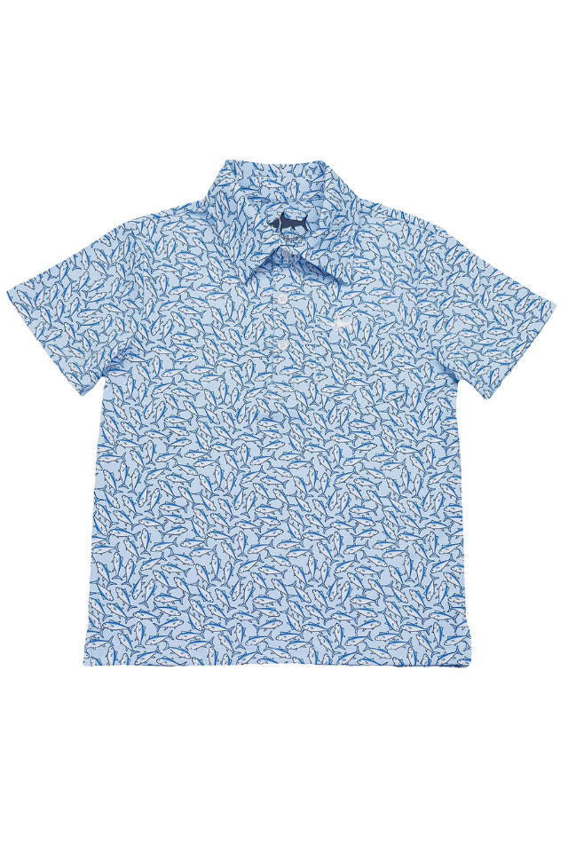 SWB Inshore SS Performance Polo - Tuna