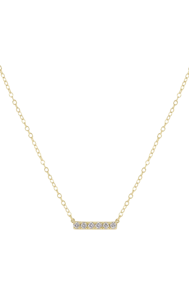 enewton 14kt Gold and Diamond Significance Bar Necklace - Six