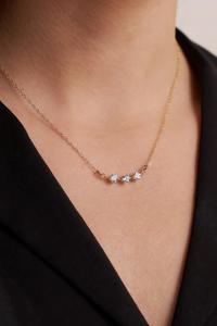 Ronaldo You Are My Sunshine Necklace 3 Stones - Gold