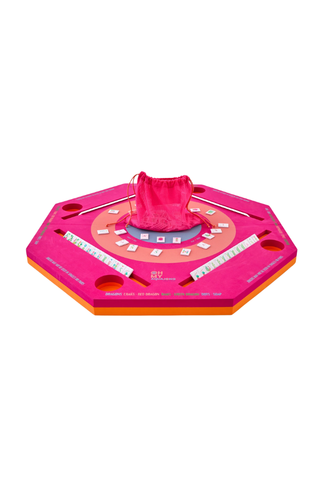 Oh My Mahjong Pink Aqua Jong Pool Mat