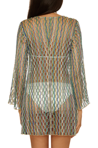 Becca Desert Dancer Tunic - Sky Blue Multi