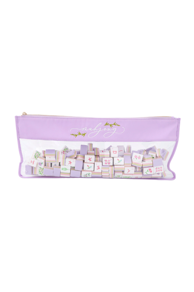 Oh My Mahjong Bag - Lilac Script