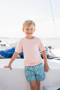 SWB Saint Simons Swim Trunk - Aqua Fish