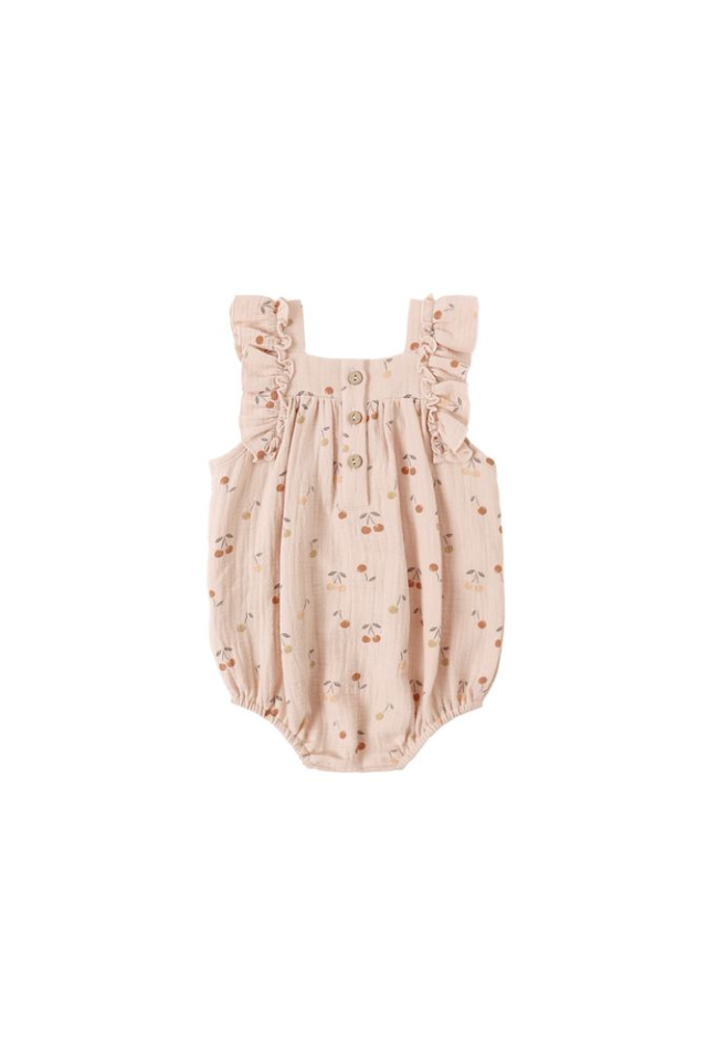 Quincy Mae Maya Romper - Cherries