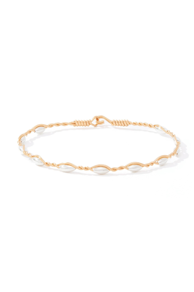 Ronaldo Graceful Bracelet - Gold with Silver Beads