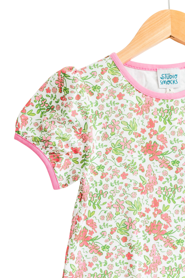 Studio Smocks Floral Scalloped Dress