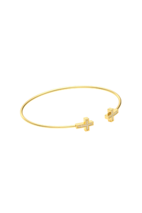 ES Gold Cross Flexi Medium Cuff Bracelet