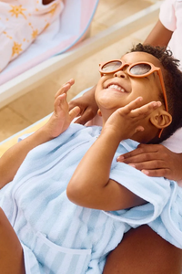 Weezie Kids Cover-Up - Light Blue Stripe