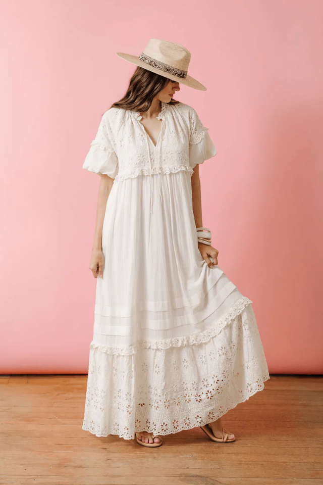 Sunshine Tienda Ivory Eyelet Charlotte Dress