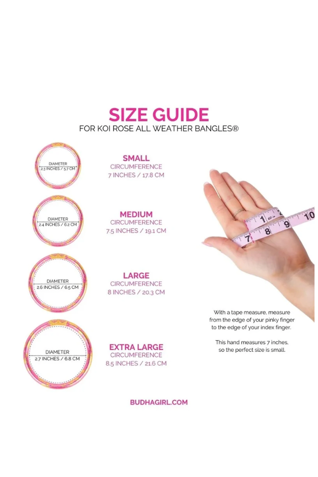 Budha Girl KOI Rose All Weather Bangles AWB - Set of 4