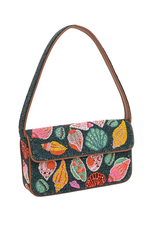 A&B Beaded Shoulder Bag - Sea Shell