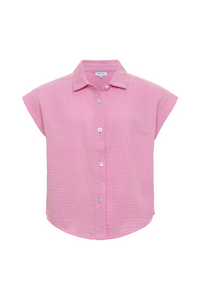 Pleat Courtney Top - Party Pink