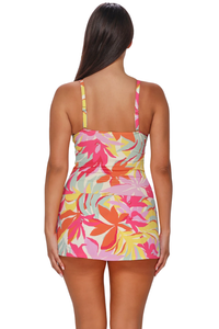 Sunsets Sienna Swim Dress - Tropicolor Crepe