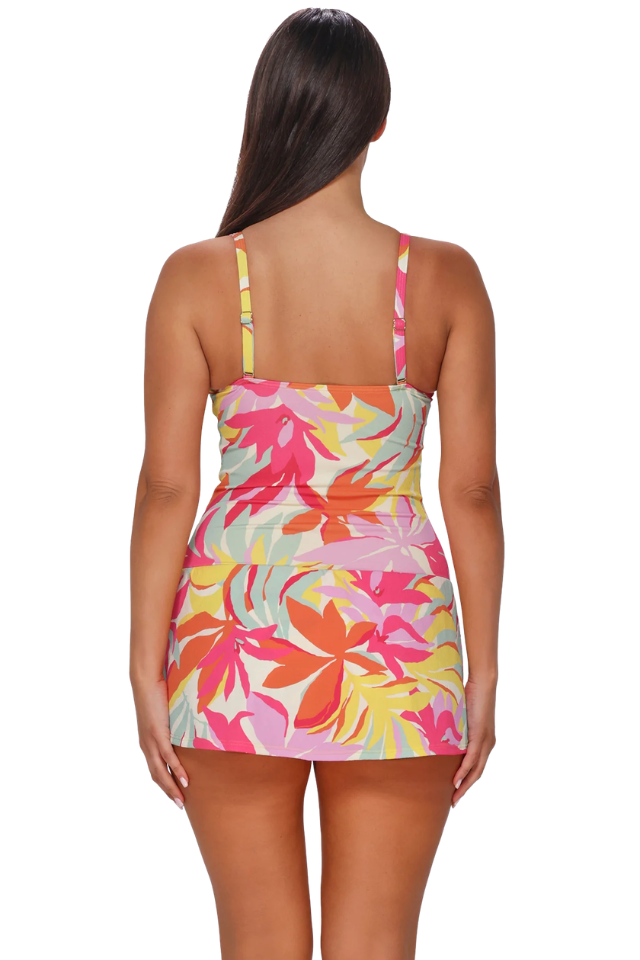 Sunsets Sienna Swim Dress - Tropicolor Crepe