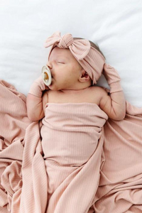 Lou Lou and Company Ribbed Swaddle Blanket - Audrey