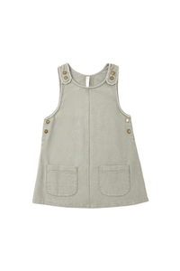 Rylee + Cru Odette Overall Dress - Dark Sage