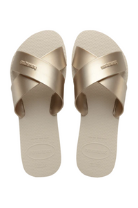 Havaianas Aqua Metallic Sandal - Beige