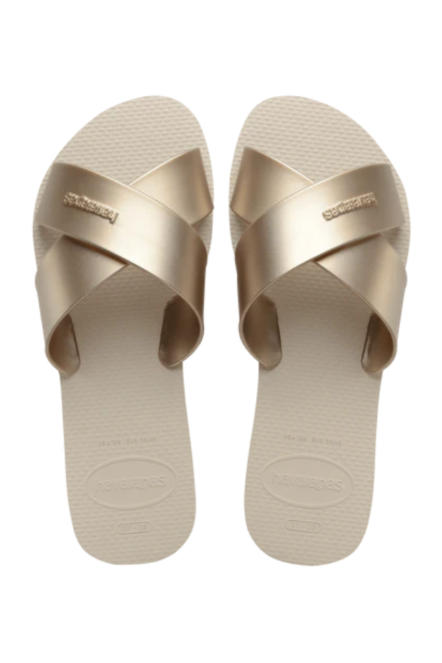 Havaianas Aqua Metallic Sandal - Beige