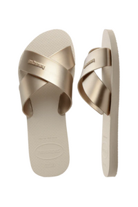 Havaianas Aqua Metallic Sandal - Beige