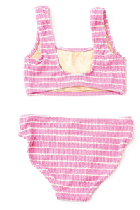 SC 2pc Crinkle Swimsuit - Pink Stripe