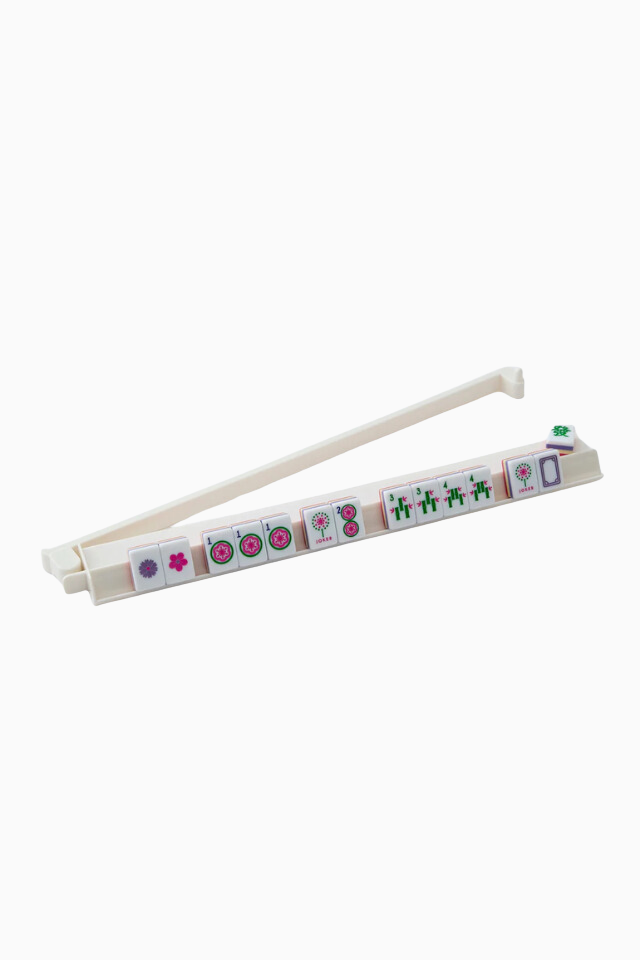 Oh My Mahjong Acrylic Rack & Pusher Set - White