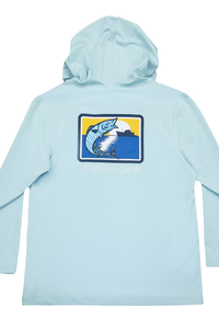 SWB Performance Hoodie - Light Blue Wahoo