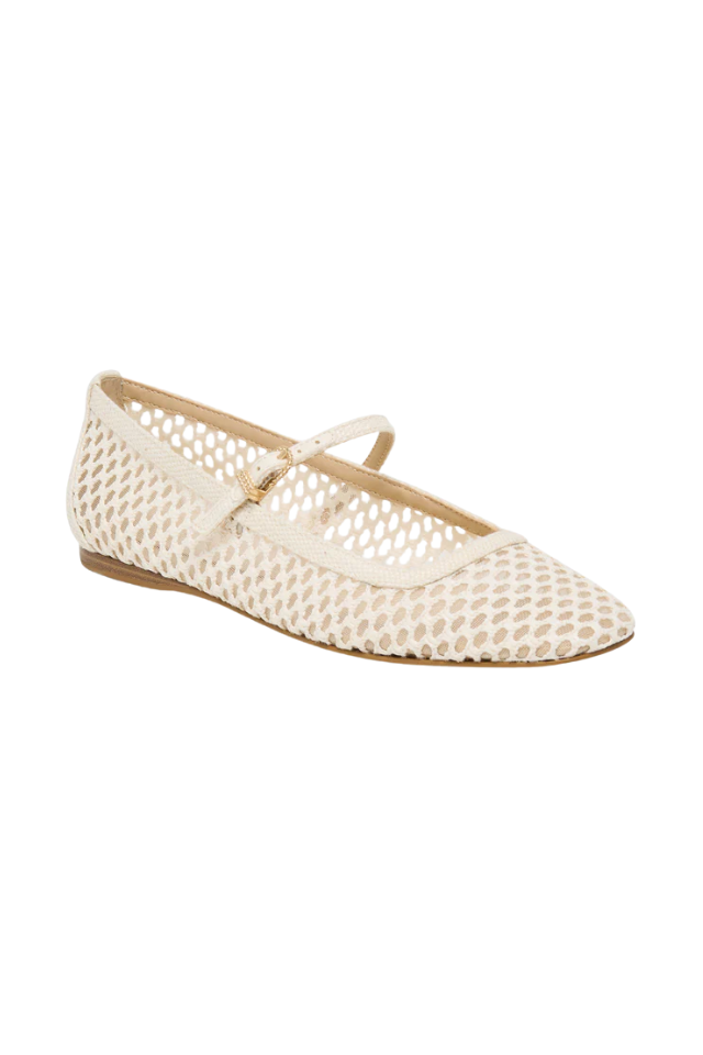 Dolce Vita Reyes Ballet Flats - White Woven