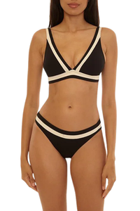 Becca Coast Line Plunge Top - Black Tan