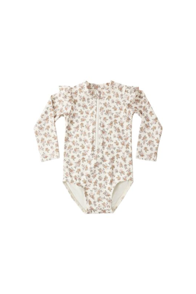Quincy Mae Byron Rashguard One-Piece - Wildflower