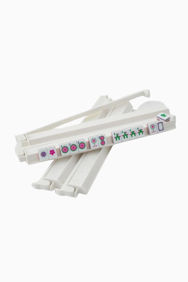 Oh My Mahjong Acrylic Rack & Pusher Set - White