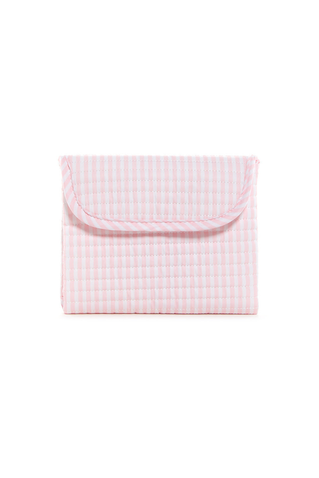 TRVL Design Quilted Changing Mat - Pimlico Stripe Pink