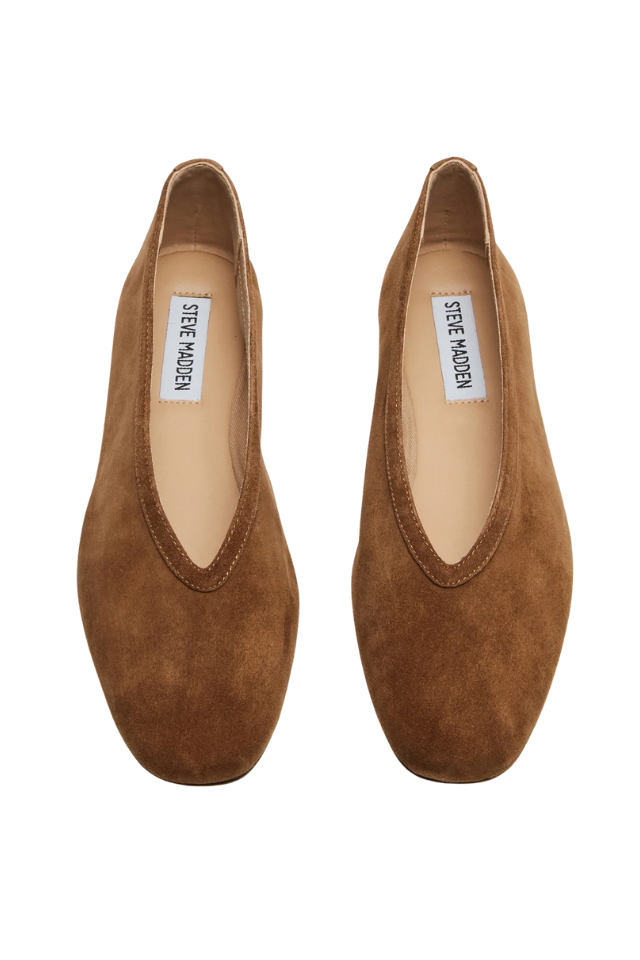 Steve Madden Leni Ballet Flat - Chestnut Suede