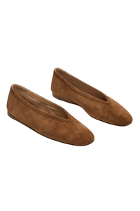 Steve Madden Leni Ballet Flat - Chestnut Suede