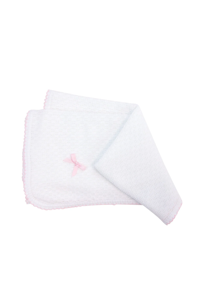 Paty White Knit Swaddle Blanket