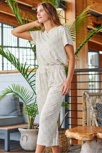 MS Alli Crop Pant Set - Quilted Charm