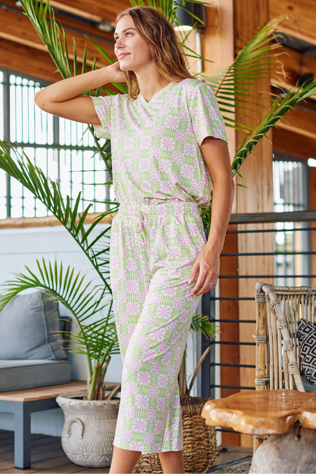 MS Alli Crop Pant Set - Quilted Charm