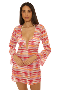 Becca Utopia Crochet Tunic - Hibiscus Multi